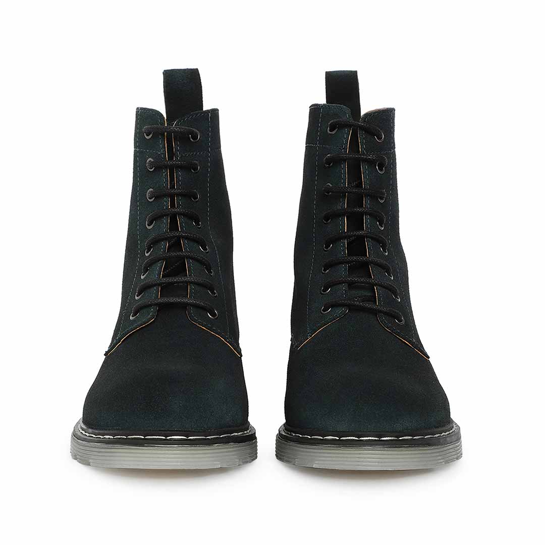 Saint Lauretta Green Suede Leather Lace-up Ankle Boots - Image 6