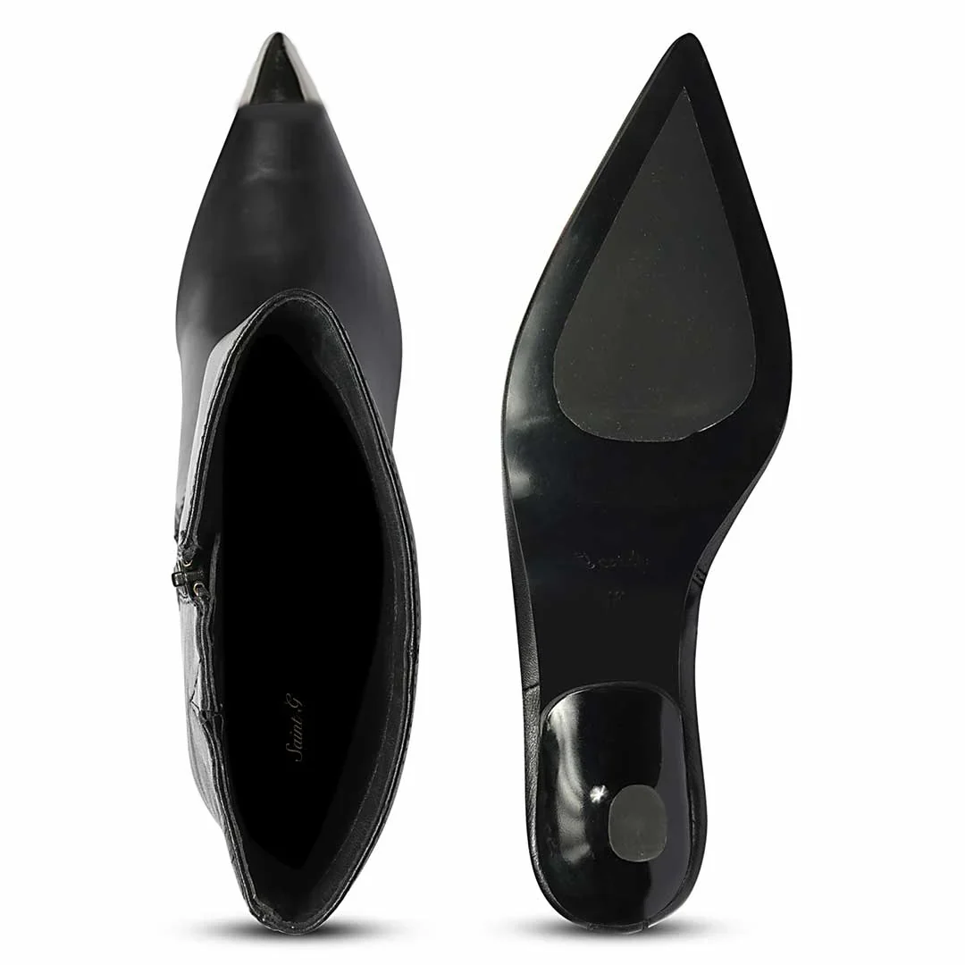 Saint Laurine Black Stretch Napa Above The Knee Boots - Image 7