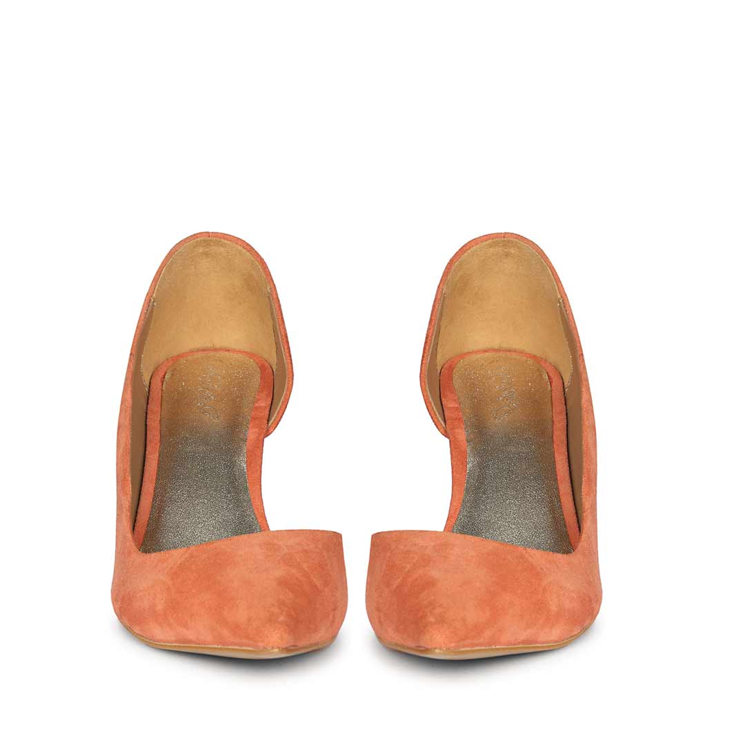 Saint Layla Orange Suede Leather Pumps - Image 5
