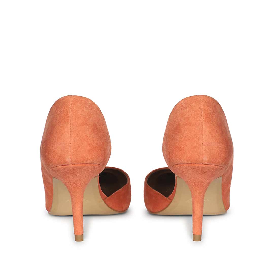 Saint Layla Orange Suede Leather Pumps - Image 6
