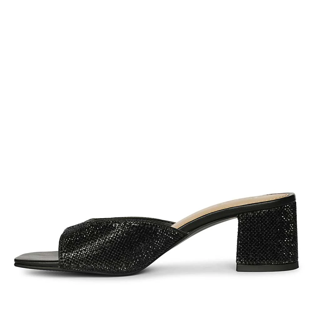 Saint Leslie Black Crystal Heels - Image 3