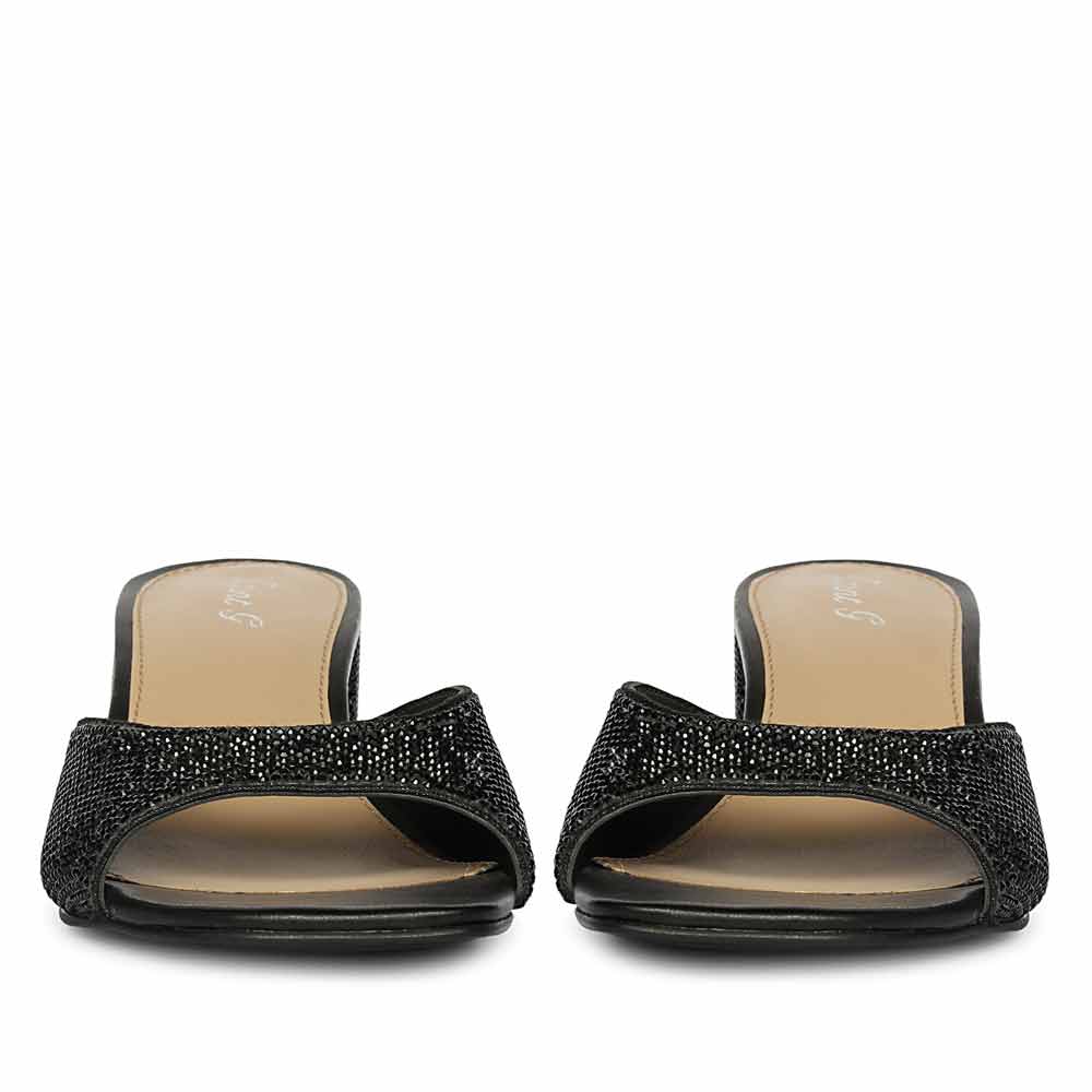 Saint Leslie Black Crystal Heels - Image 4