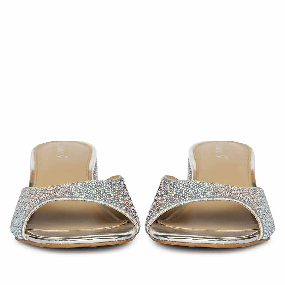 Saint Leslie Multi Crystal Silver Heels - Image 4