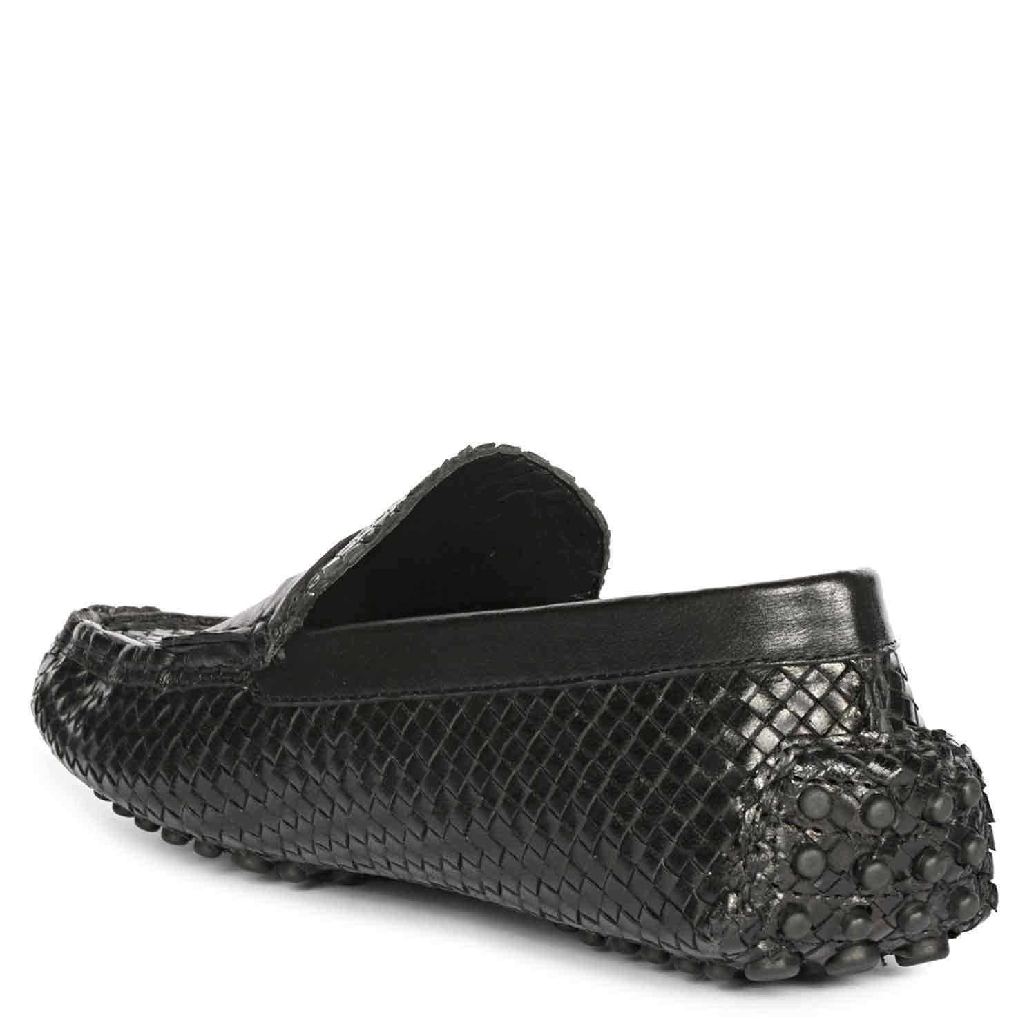 Saint Liana Black Woven Leather Loafers - Image 6