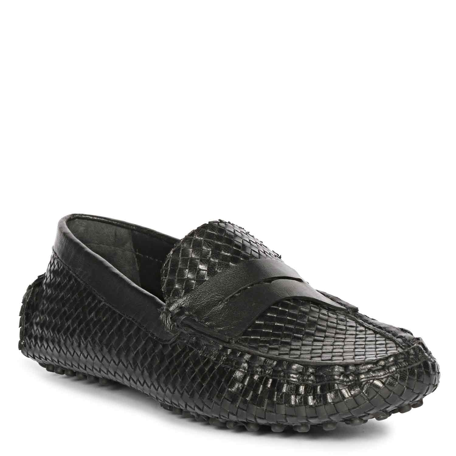 Saint Liana Black Woven Leather Loafers - Image 7