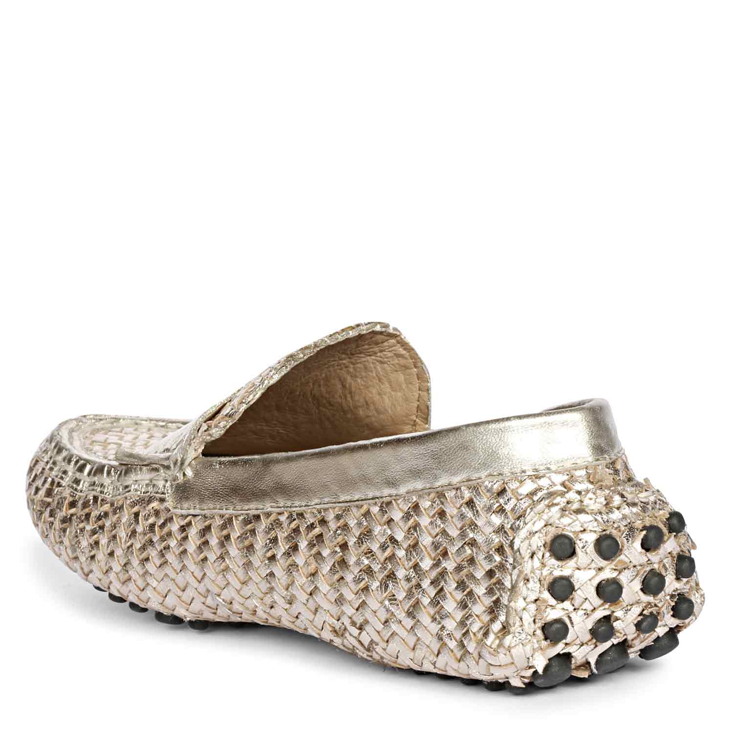 Saint Liana Platin Woven Leather Loafers - Image 6
