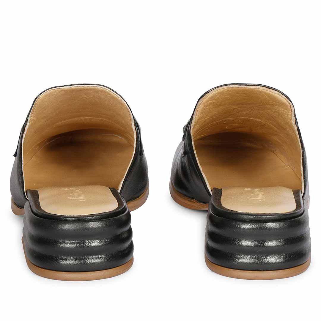 Saint Liona Black Leather Moccasins - Image 5