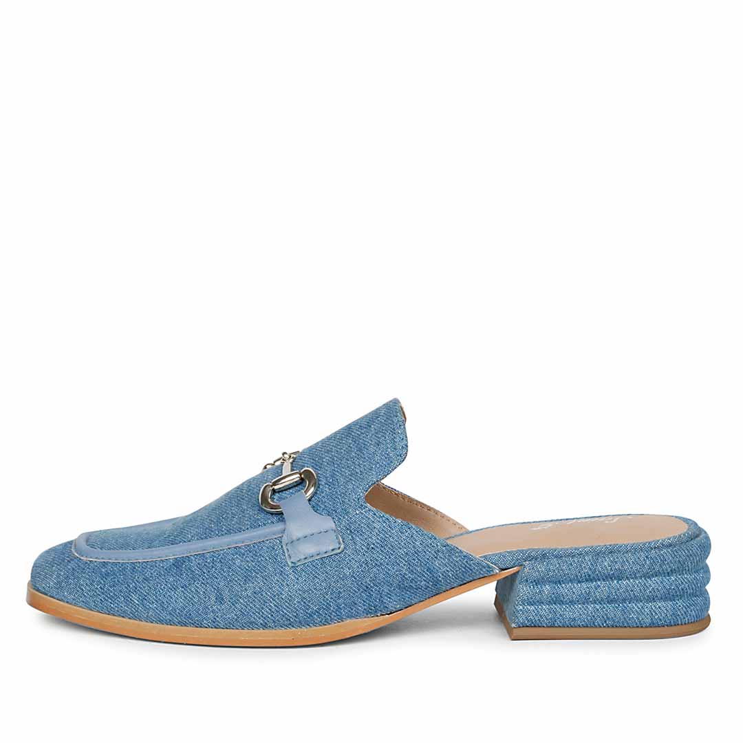 Saint Liona Denim Leather Moccasins - Image 3