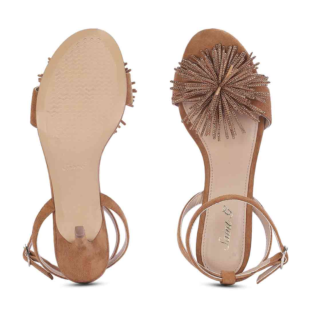Saint Liora Tan Suede Leather Fringe Stilettos - Image 7