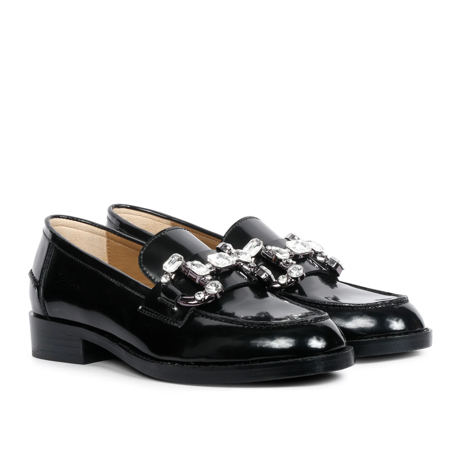 Saint Livia Black Leather Moccasins - Image 3