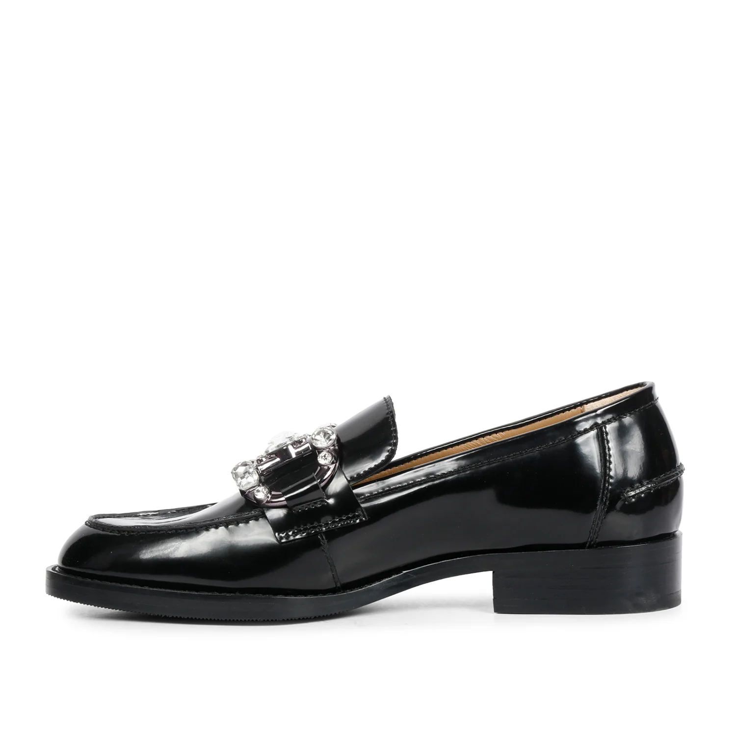 Saint Livia Black Leather Moccasins - Image 4