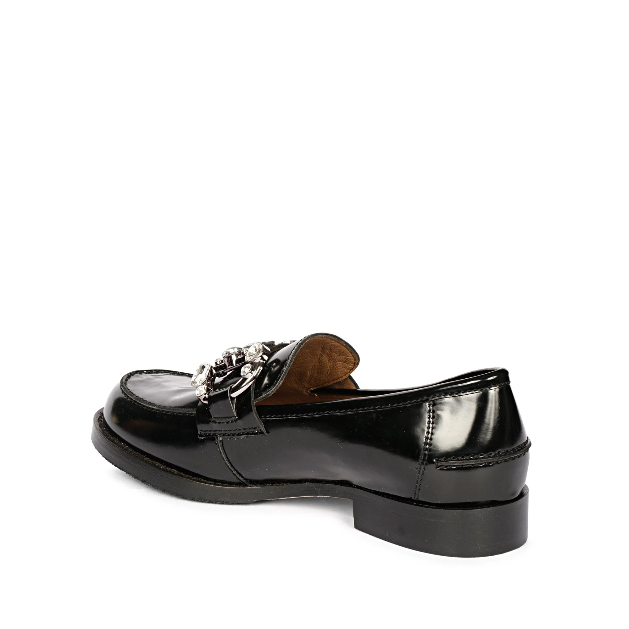 Saint Livia Black Leather Moccasins - Image 9
