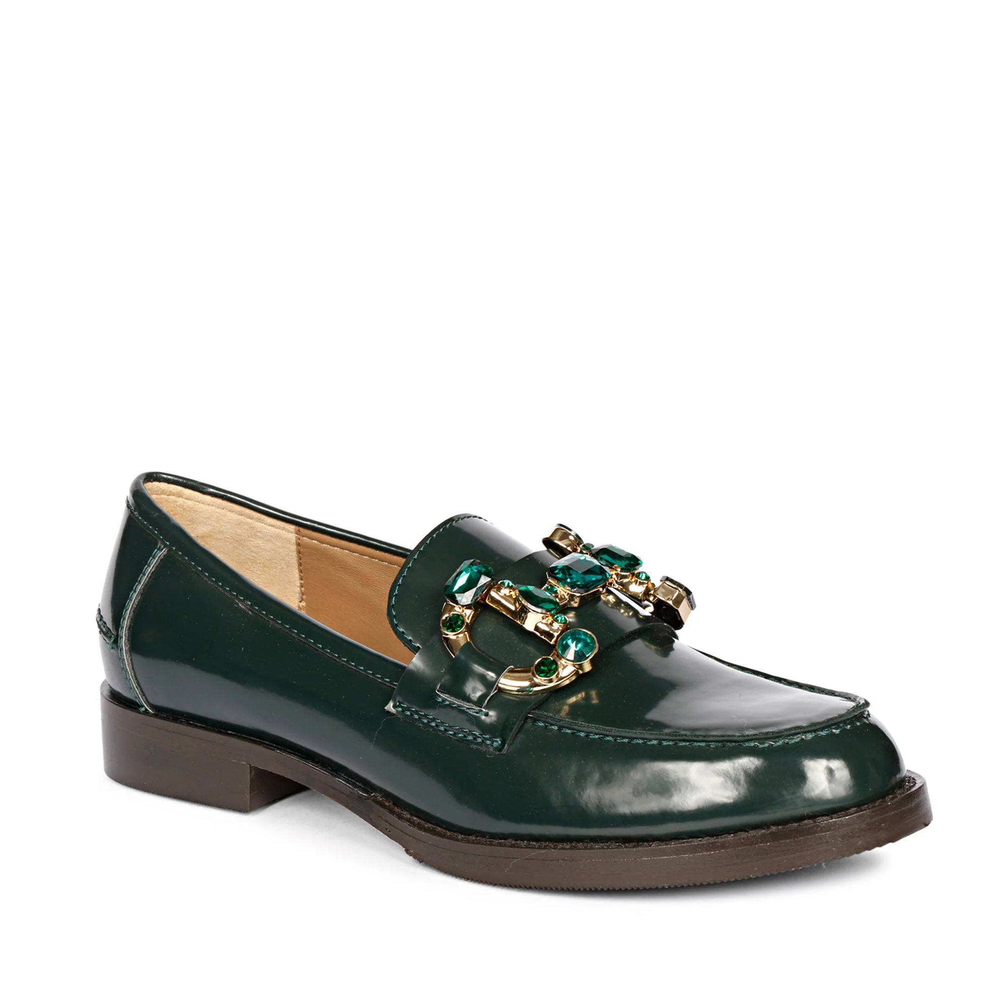 Saint Livia Green Leather Moccasins - Image 8