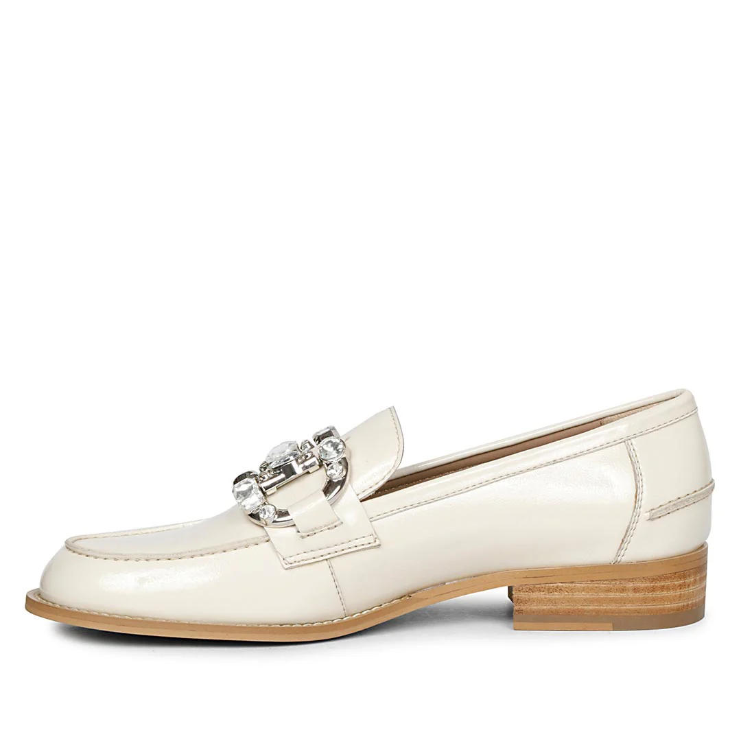 Saint Livia Off-White Leather Moccasins - Image 3