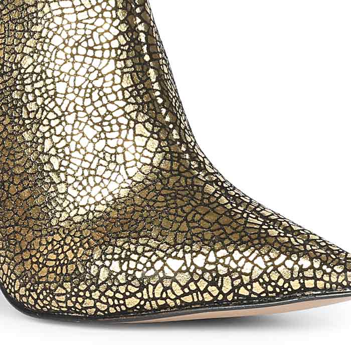 Saint Lorena Gold Metallic Leather High Ankle Boots - Image 7