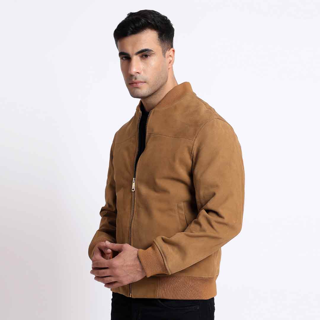 Saint Lorenzo Tan Leather Men's Bomber Style Jackets - Image 3