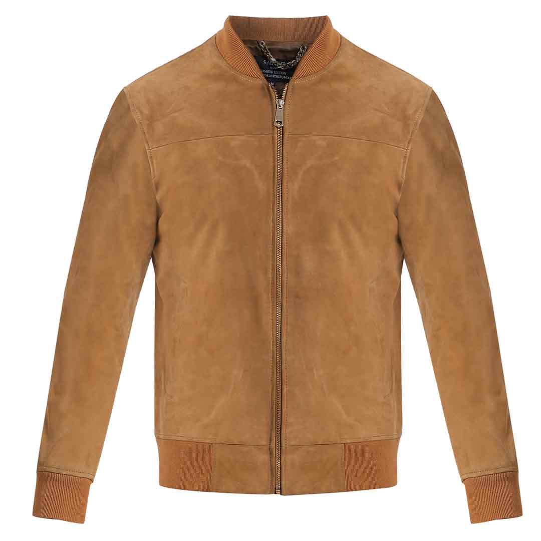 Saint Lorenzo Tan Leather Men's Bomber Style Jackets - Image 7