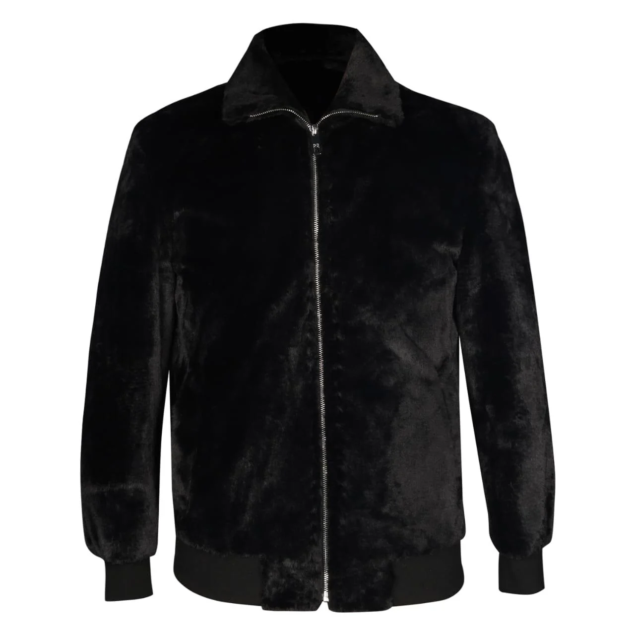 Saint Luca Black Fur Men's Jacket - Image 2
