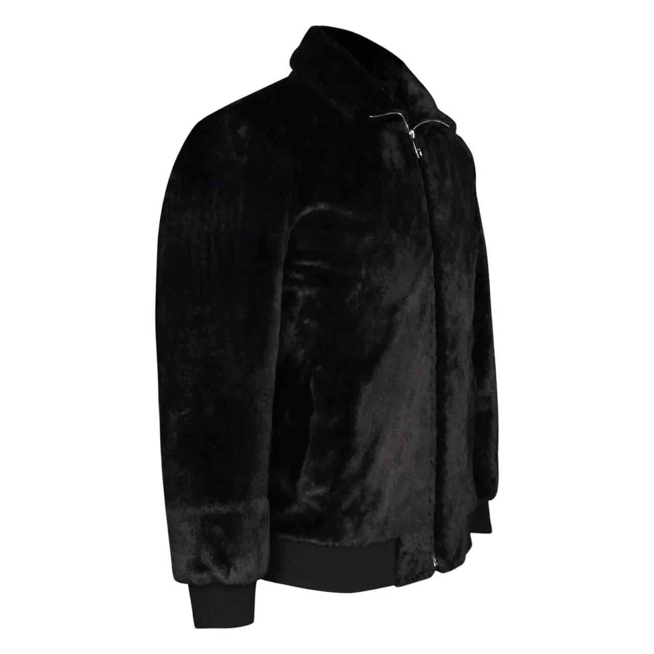 Saint Luca Black Fur Men's Jacket - Image 3