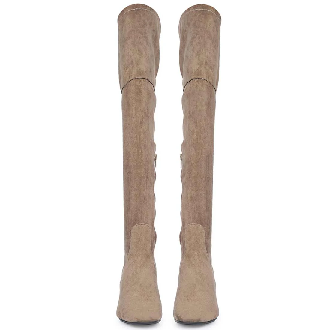Saint Luisa Taupe Stretch Suede Above The Knee thigh high Boots - Image 6
