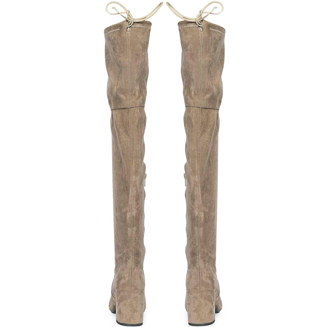 Saint Luisa Taupe Stretch Suede Above The Knee thigh high Boots - Image 7