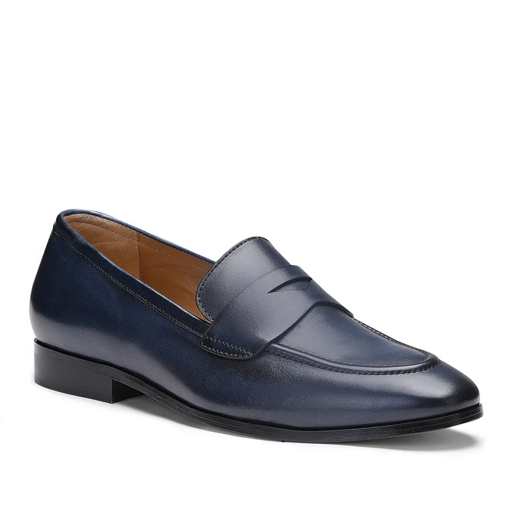 Saint Lukonin Navy Leather Loafers - Image 10