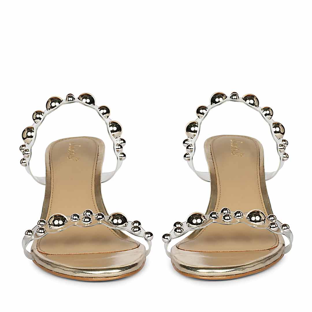 Saint Lumi Studded Gold Stiletto Heels - Image 5