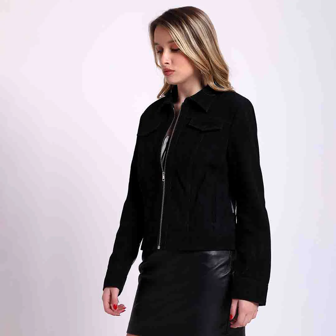 Saint Lyra Women Black Leather Jacket - Image 5