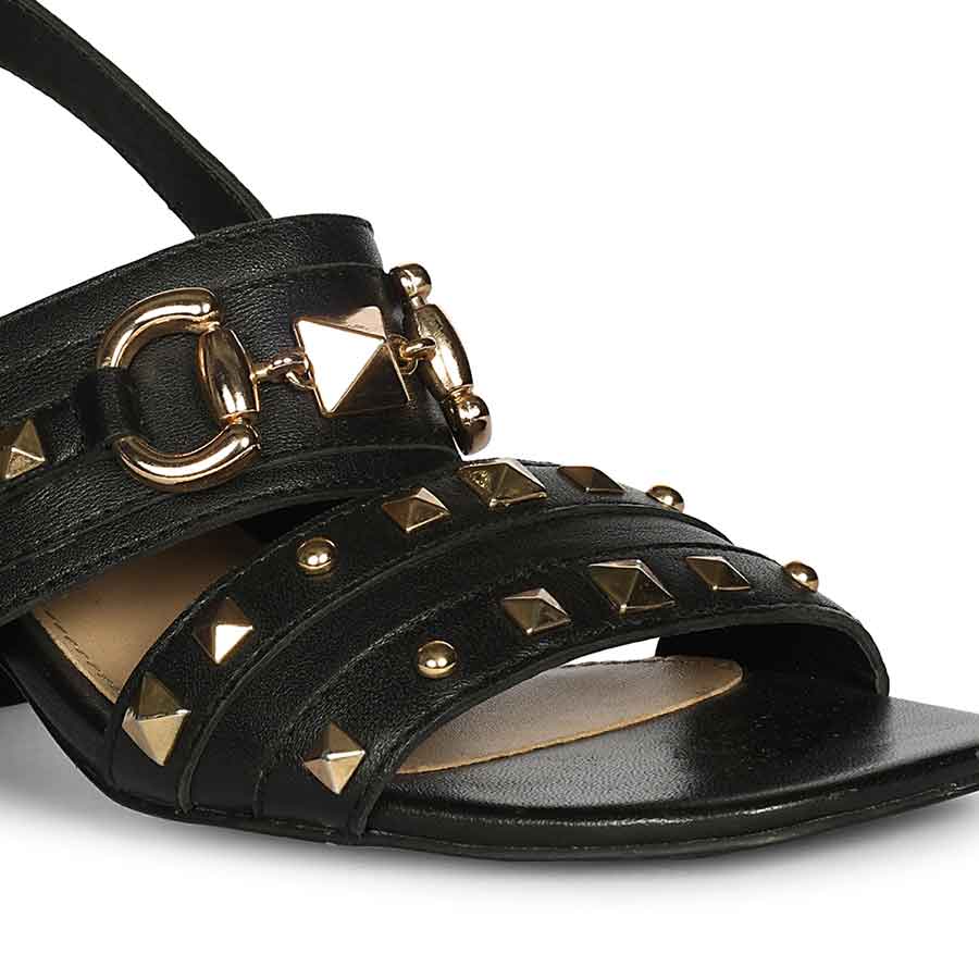 Saint Mabel Embellished Black Leather Heels - Image 8
