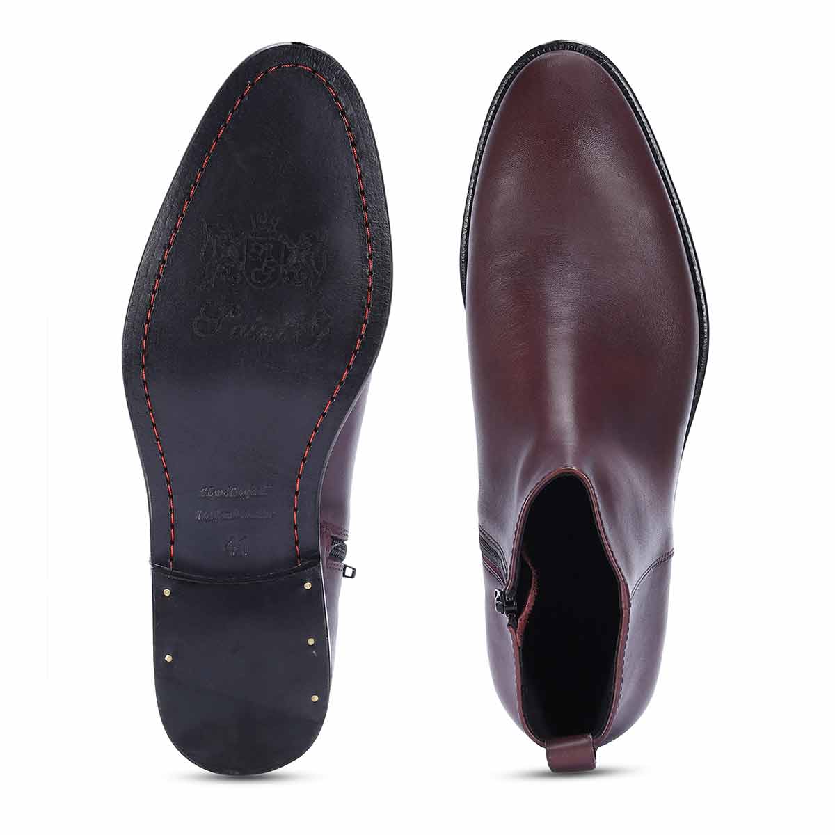Saint Magnus Bordo Crust Leather Ankle Boots - Image 7