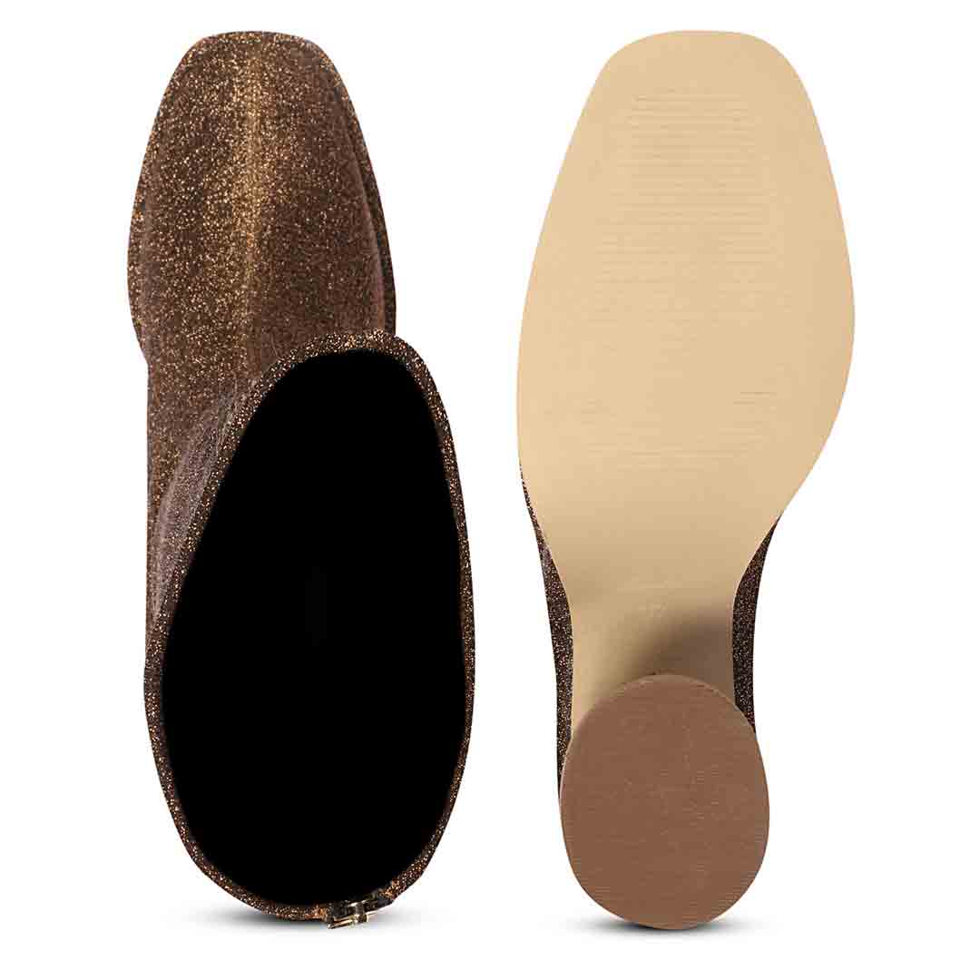 Saint Manon Bronze Leather Long Boots - Image 6