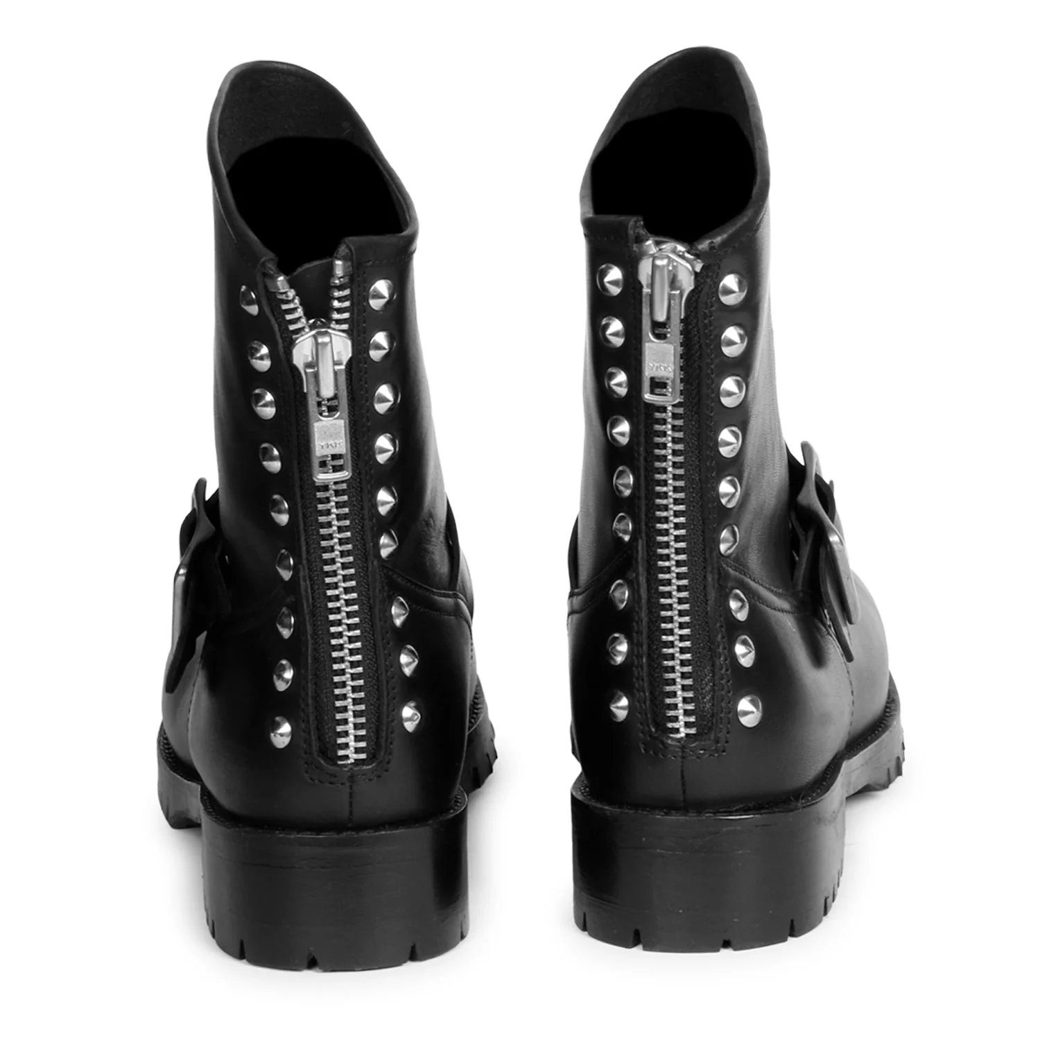 Saint Marcella Metal Studded Black Leather Ankle Boot. - Image 6
