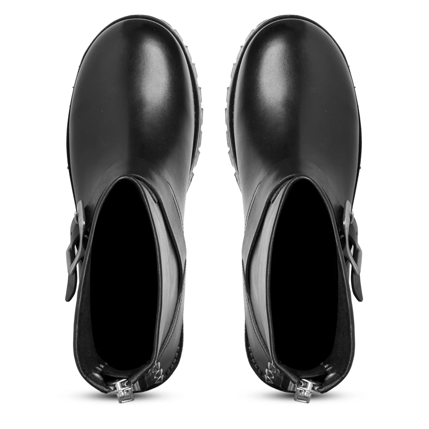 Saint Marcella Metal Studded Black Leather Ankle Boot. - Image 7