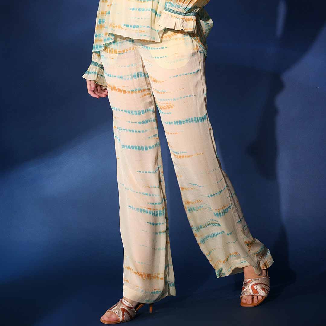 Saint Marianna Womens Multi Viscos Crepe And Dye Print Trouser - Image 2
