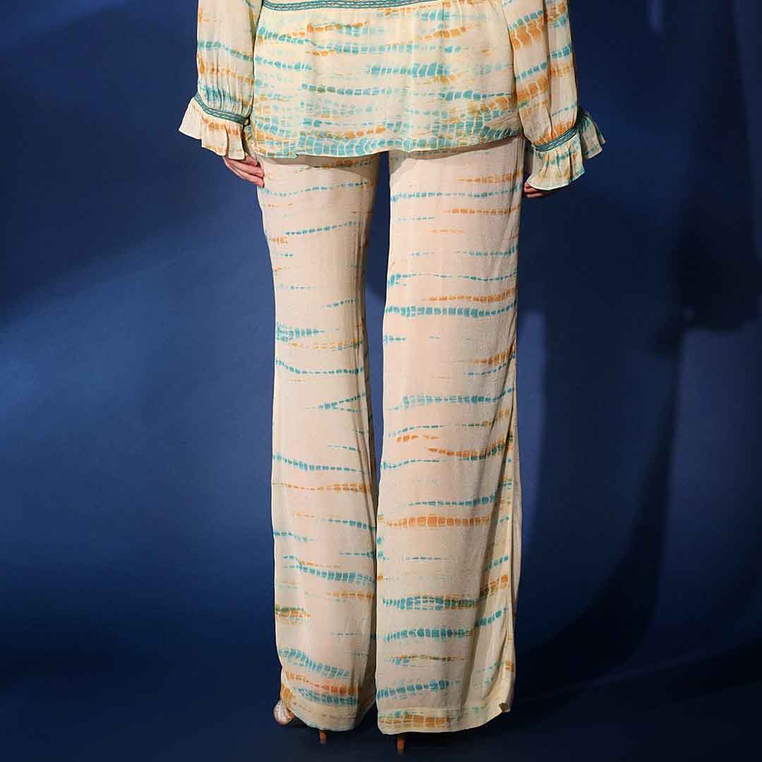 Saint Marianna Womens Multi Viscos Crepe And Dye Print Trouser - Image 3