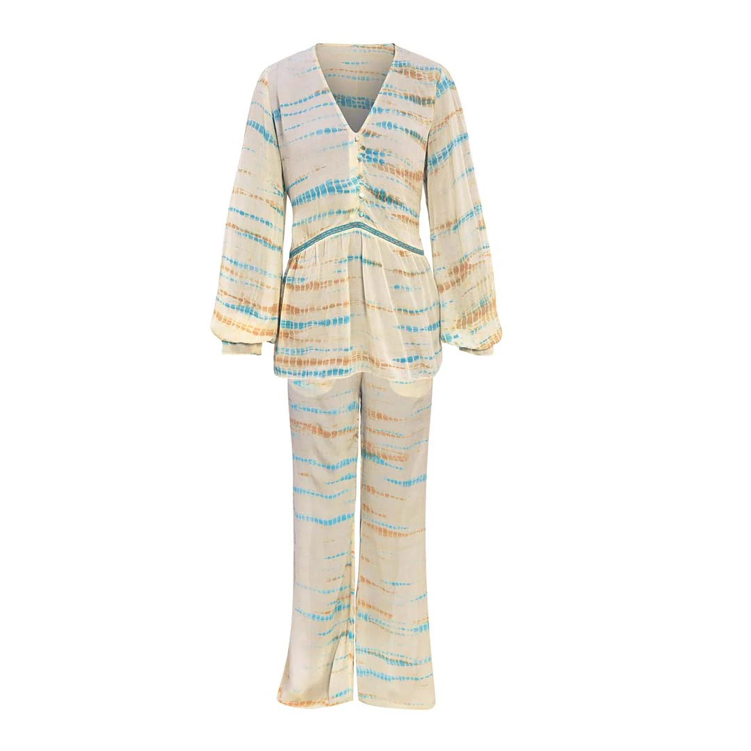Saint Marianna Womens Multi Viscos Crepe And Dye Print Trouser - Image 5