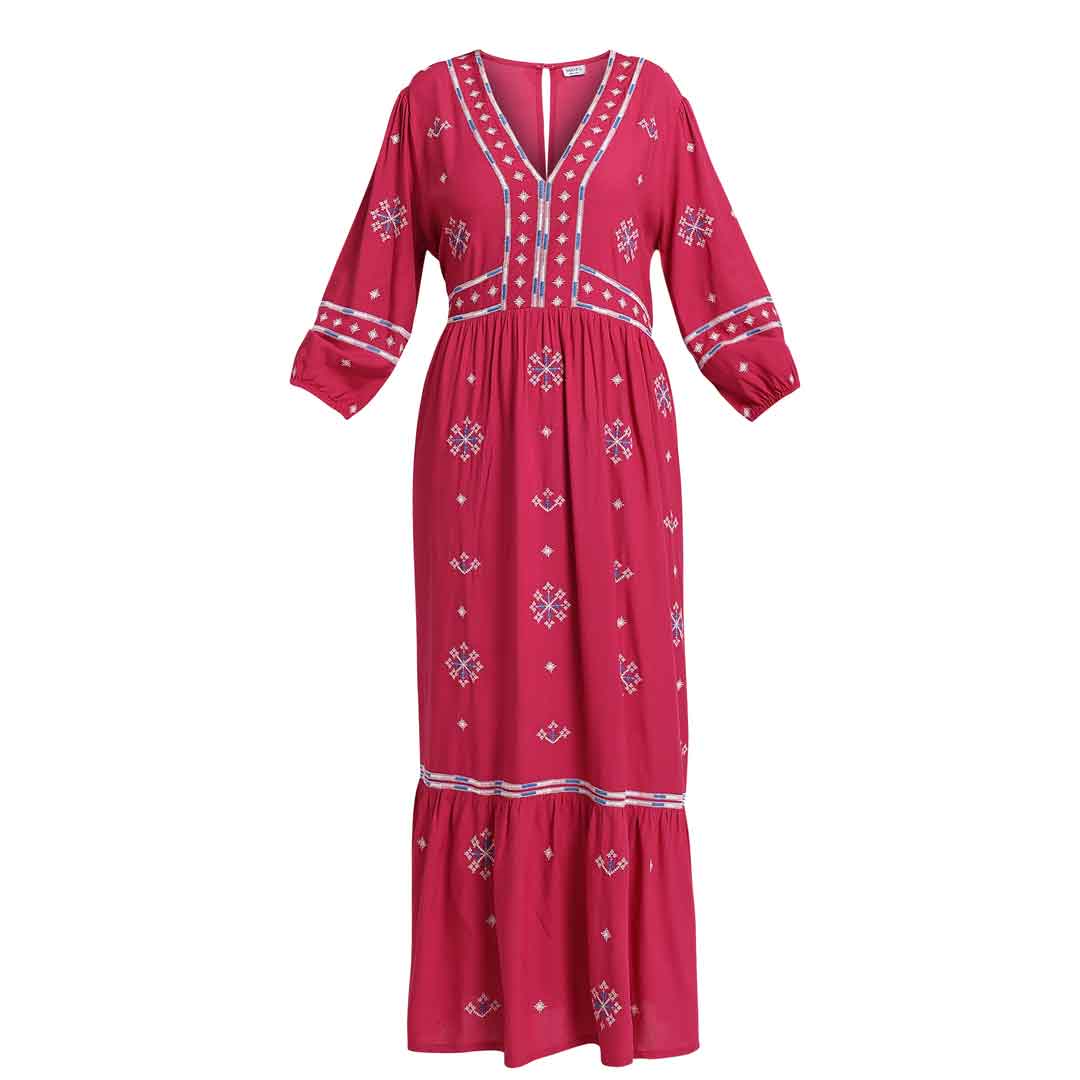 Saint Womens Red Geometric Dress - Image 5
