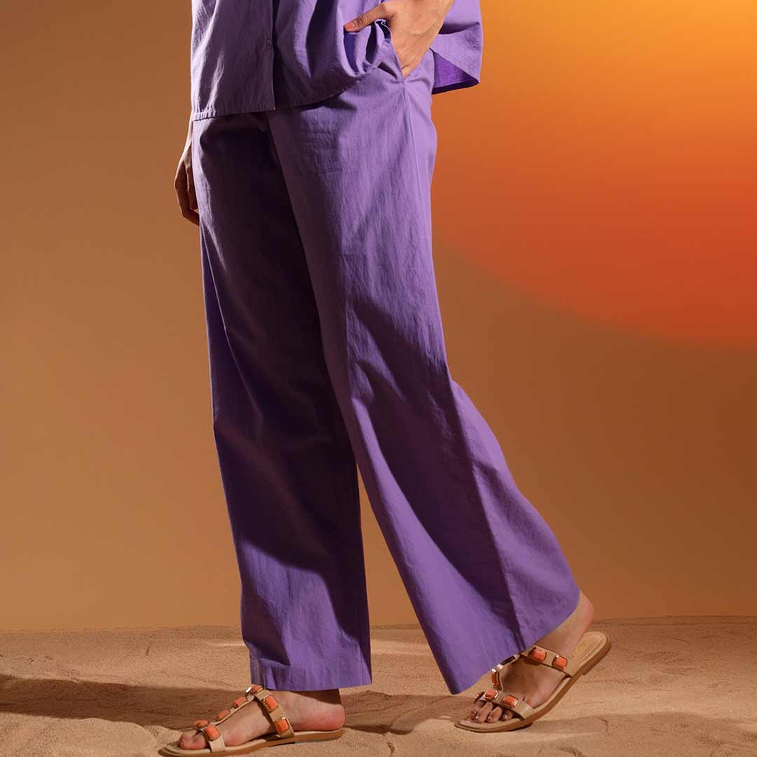 Saint Womens Amethyst Cotton Trouser