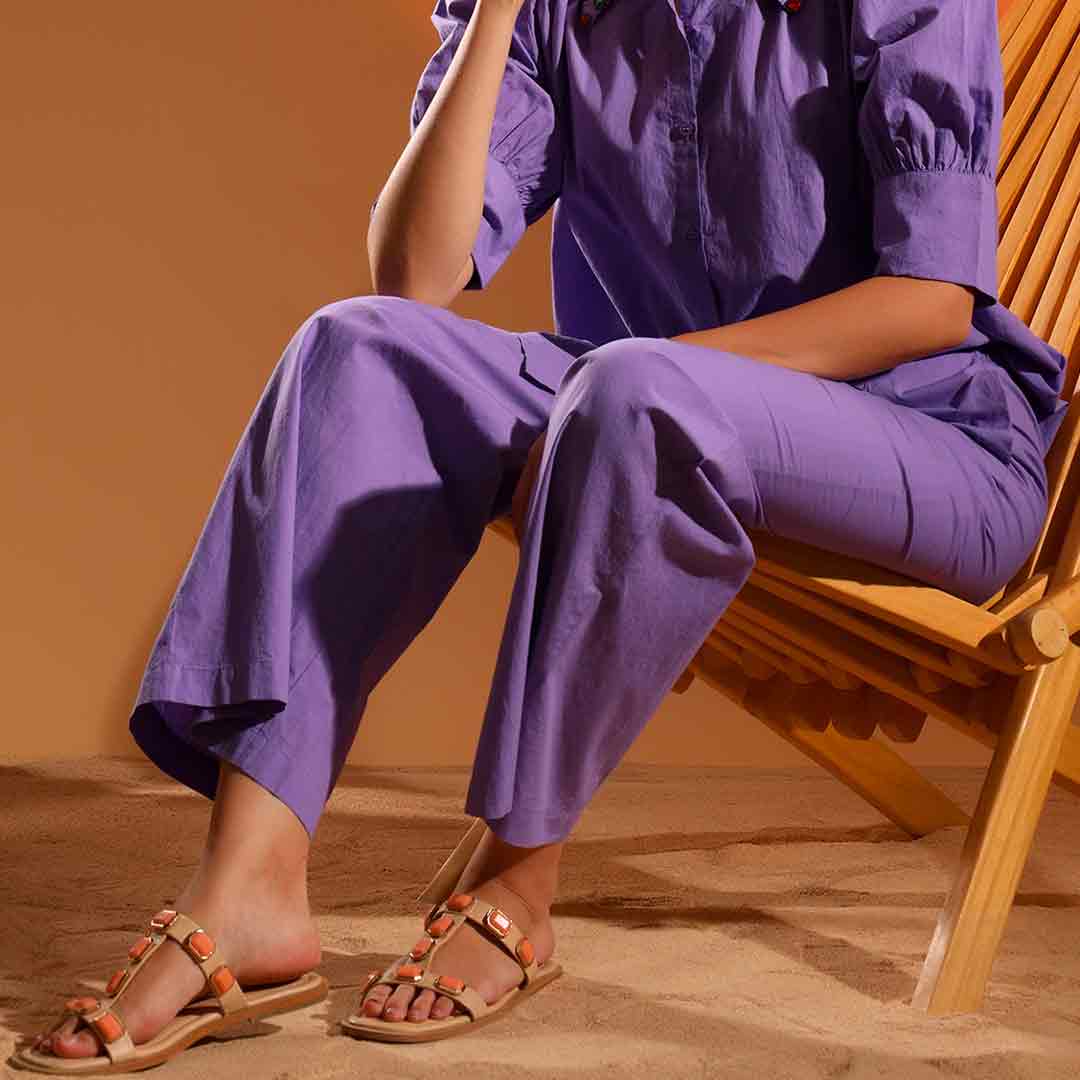Saint Womens Amethyst Cotton Trouser - Image 4