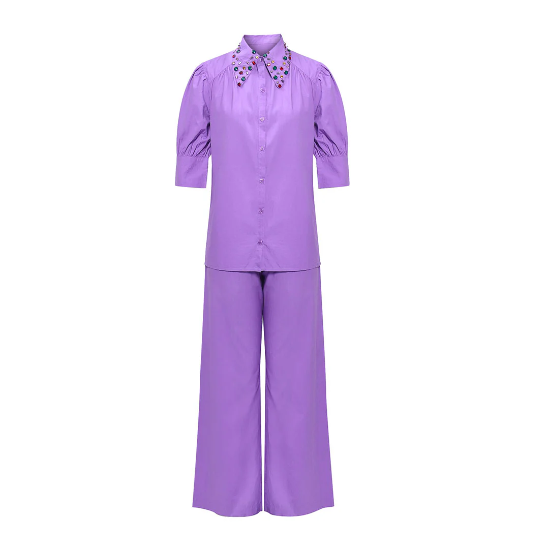 Saint Womens Amethyst Cotton Trouser - Image 6