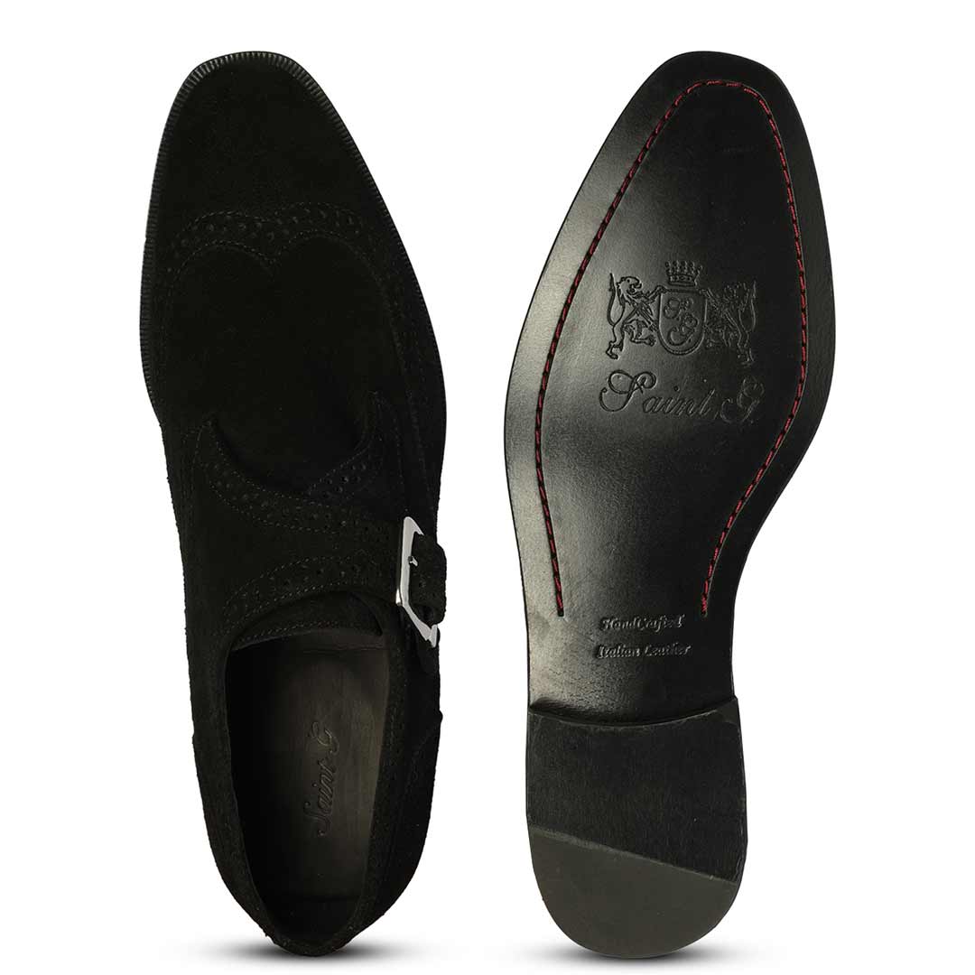 Saint Mathis Black Suede Leather Shoes - Image 6