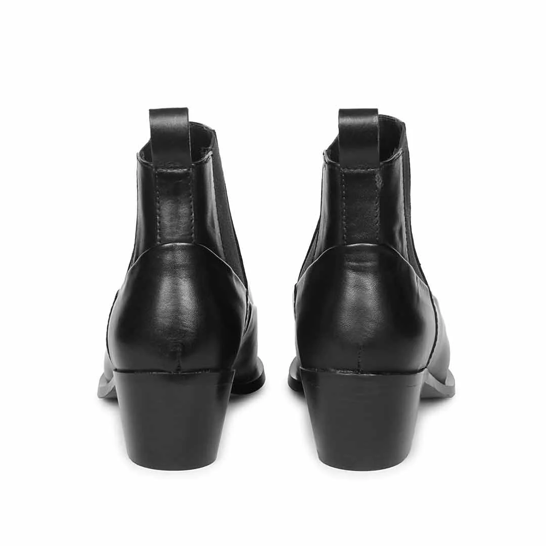 Saint Meline Black Leather Ankle Boots - Image 6
