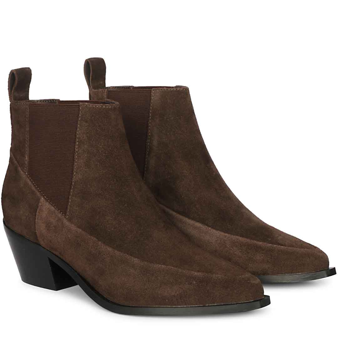 Saint Meline Brown Leather Ankle Boots - Image 2