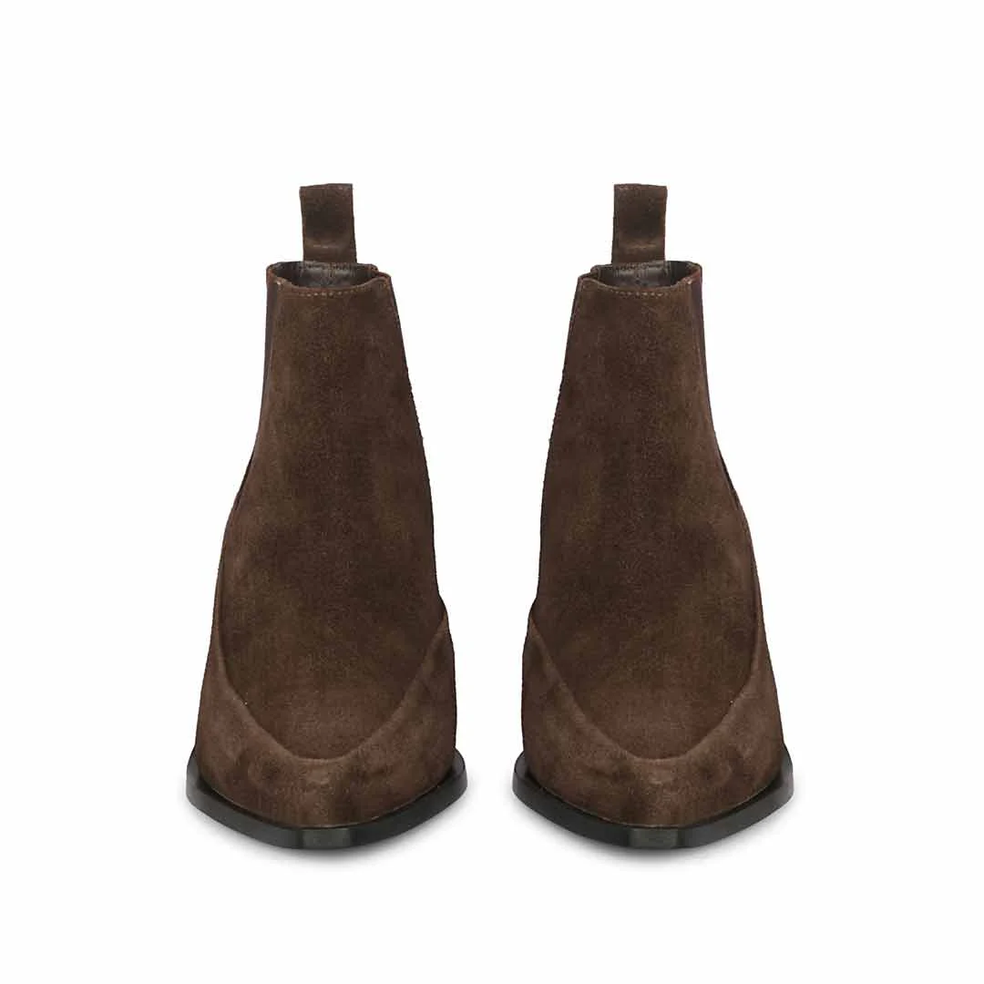Saint Meline Brown Leather Ankle Boots - Image 3