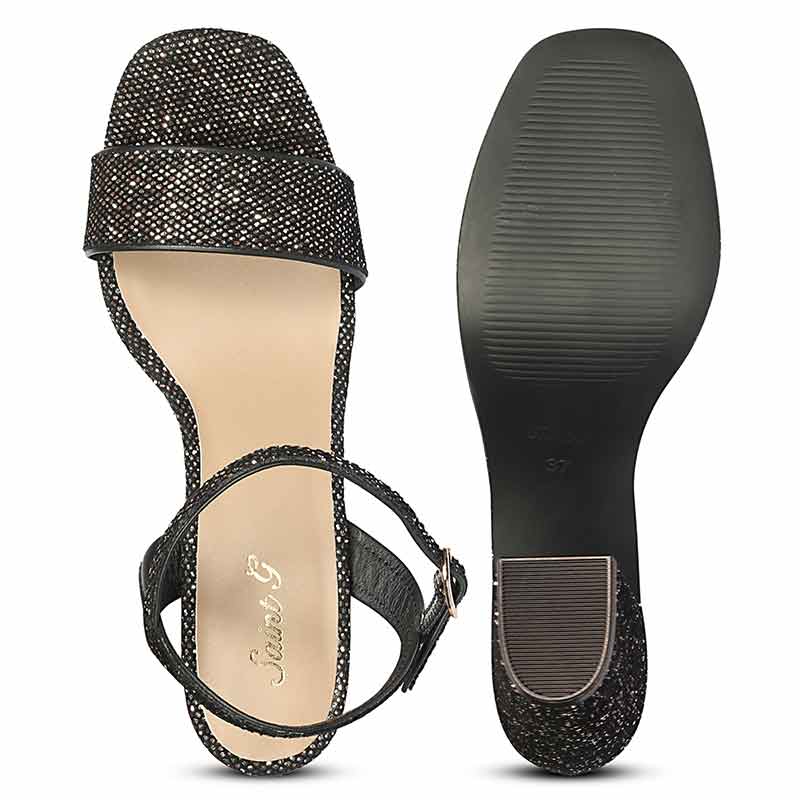 Saint Merrily Pewter Glitter Block Heels - Image 6
