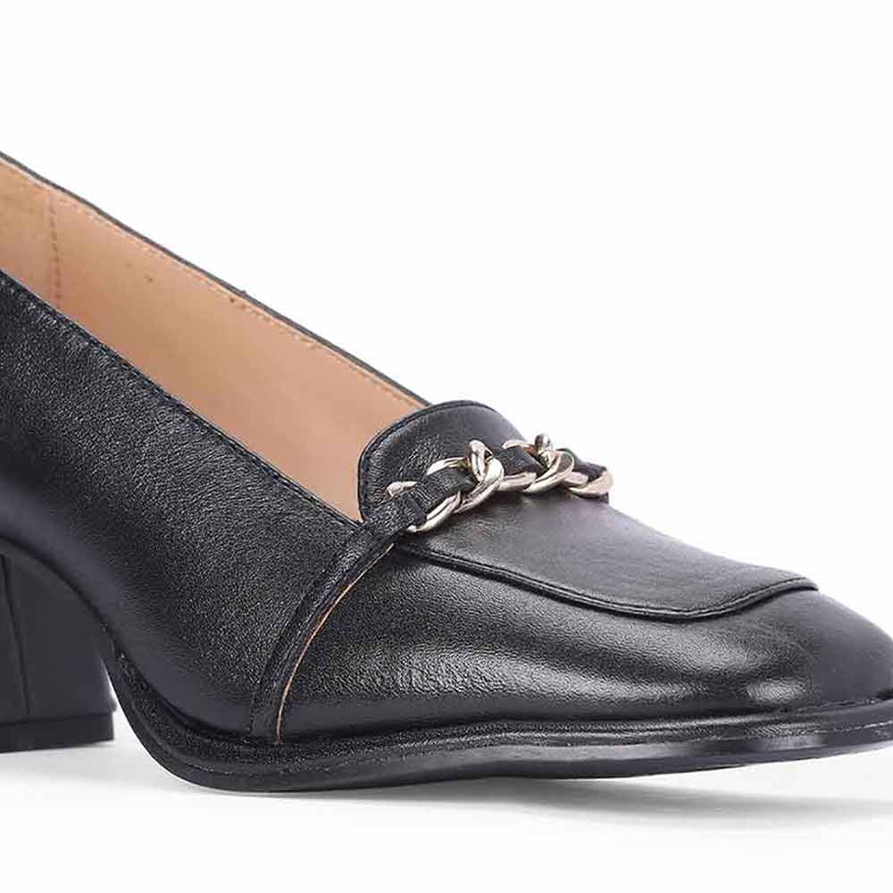 Saint Mirielle Black Leather Moccasins - Image 7