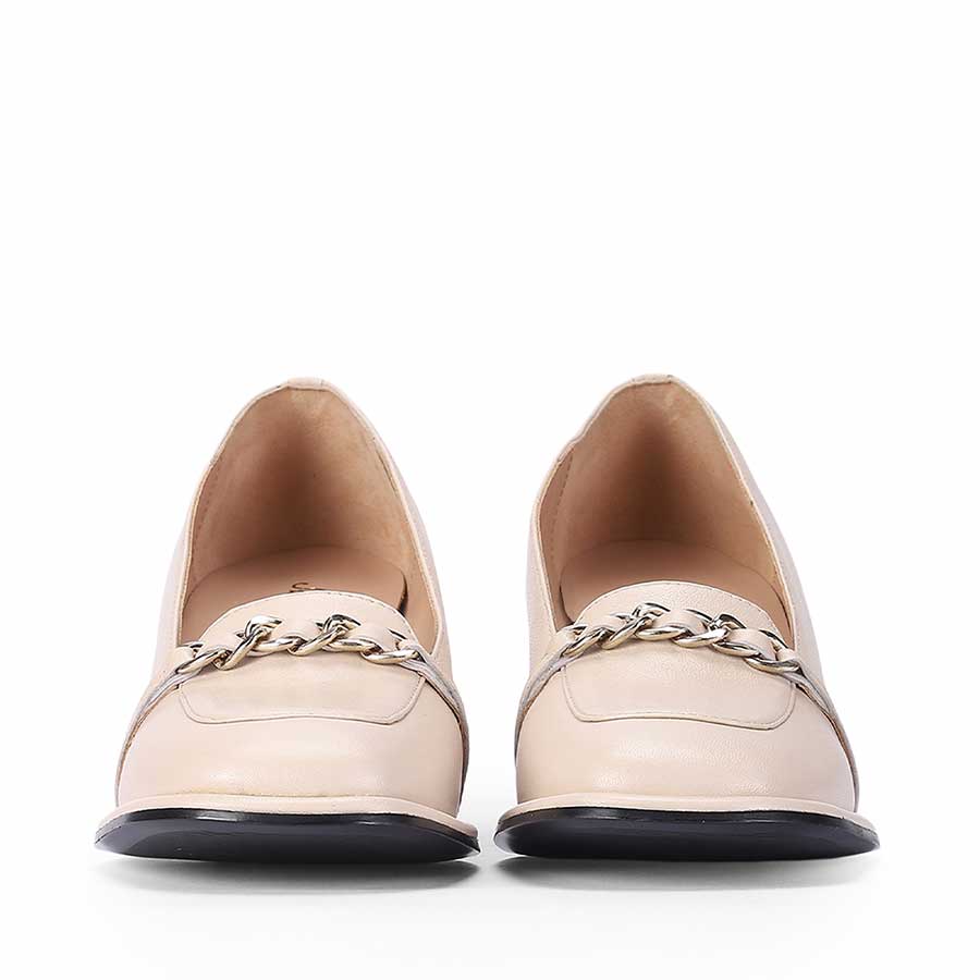 Saint Mirielle Ivory Leather Handcrafted Moccasins - Image 5