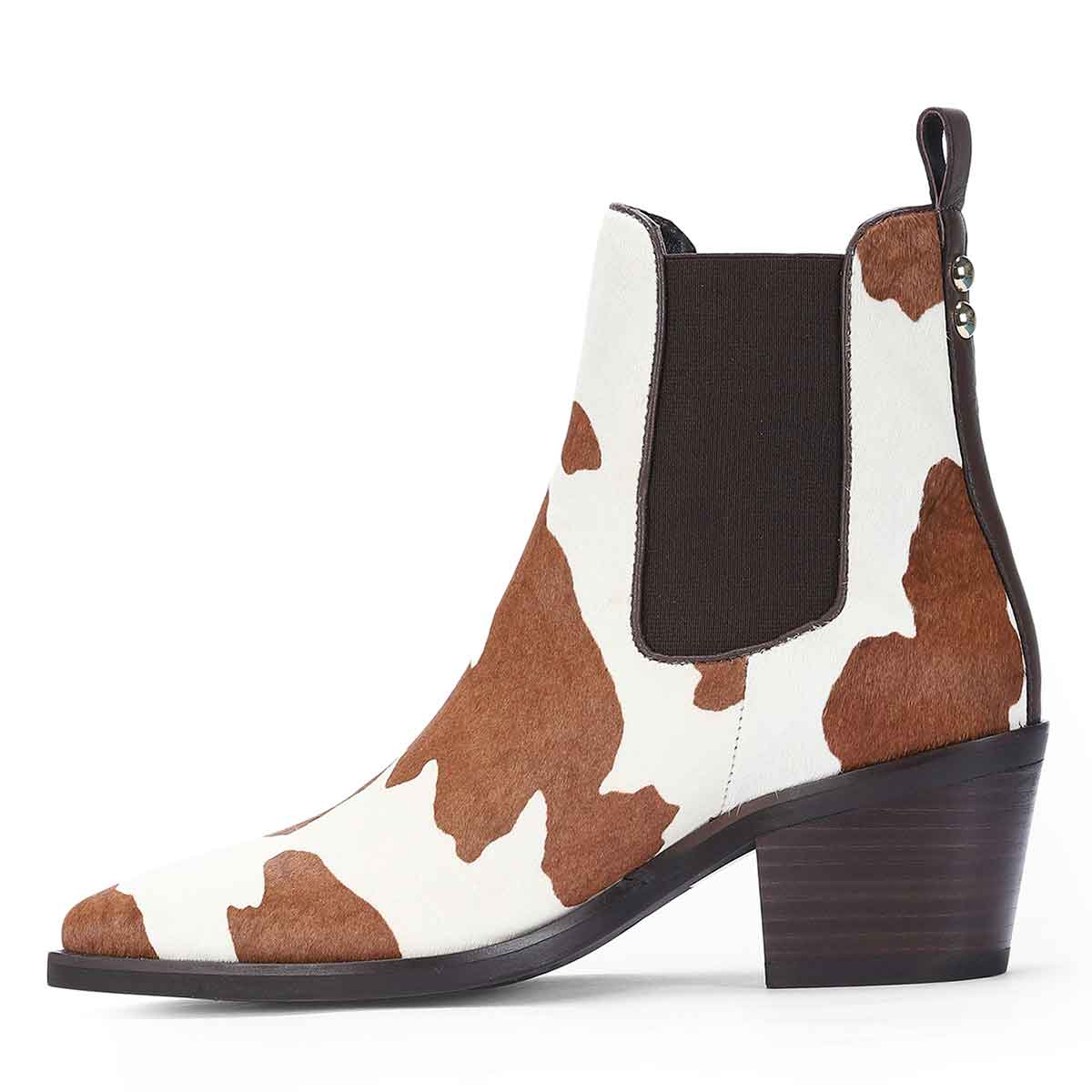 Saint Morrison Cloud Pony Hair Leather Ankle Boots - Image 3