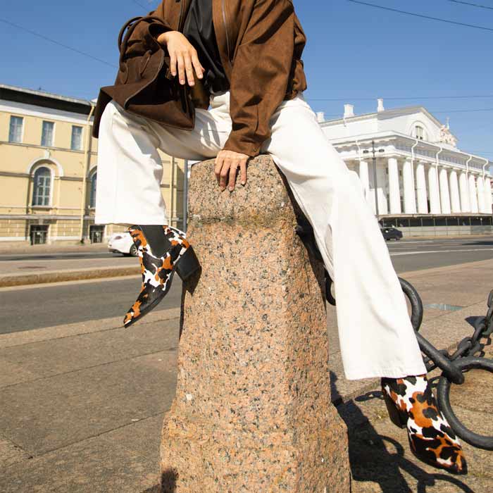 Saint Morrison Multi Pony Hair Leather Ankle Boots - Image 2