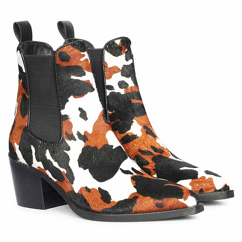 Saint Morrison Multi Pony Hair Leather Ankle Boots - Image 3